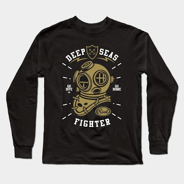 Diving Series: Deep Seas Fighter Long Sleeve T-Shirt by Jarecrow 